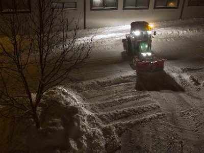 Snöplogning Roggegatan  Snöplogning på Roggegatan.