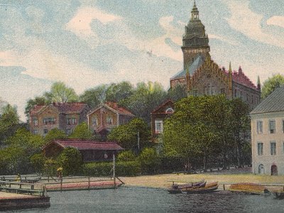 1890 Färglagt  Ångbåtsbron 1890,