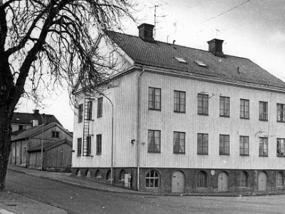 1971 Grå huset  Grå huset 1971, där Europaskolans byggnad nu finns.