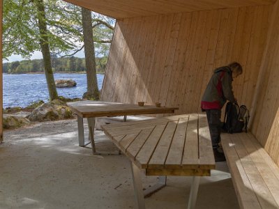 Åsnens nationalpark Vindskyddet vid sjön Åsnen.