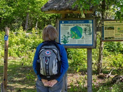 Informationstavla Informationstavla vid huvudingången till naturreservatet