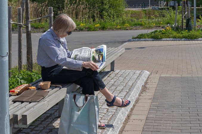 Laddstation Fikapaus under laddning vid Attervalls i Jönköping.