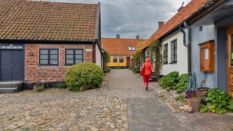 Stadsvandring i Simrishamn Fisktorget i Simrishamns medeltida stadskärna.