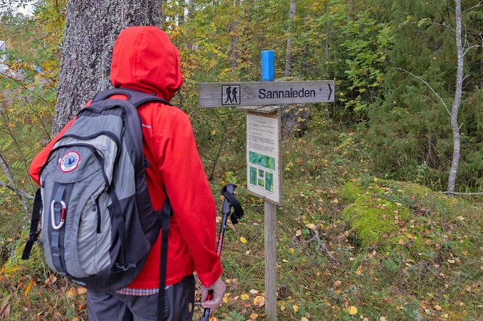 Start på Sannaleden Start på den 7 km långa Sannaleden.