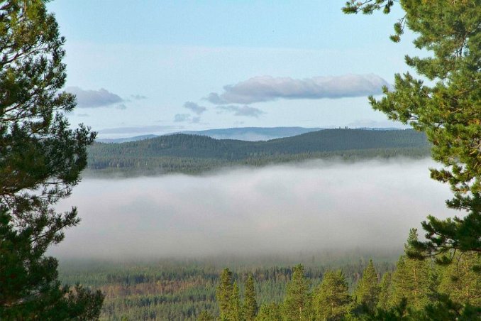 Morgonvy från stugan