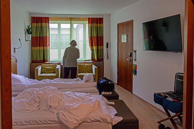 Holtellrummet Vårt rum på Avalon hotell.