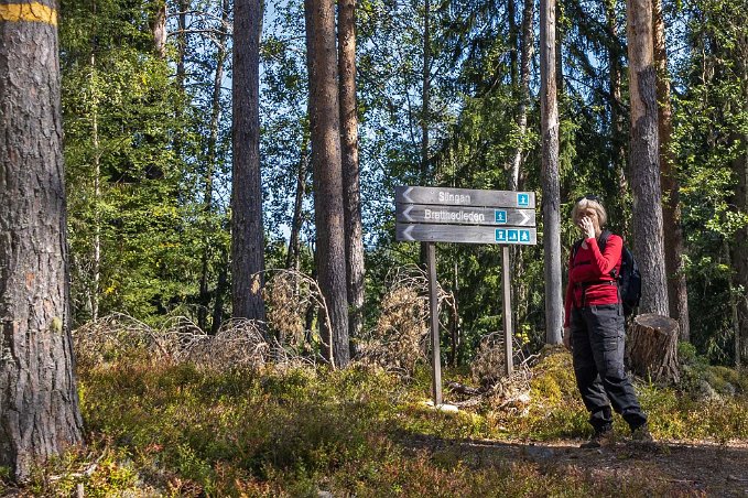 Vägval Dags för vägval. Vi fortsatte på slingan.