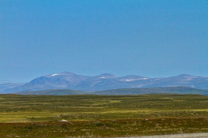 Norska fjäll sedda från Flatruet