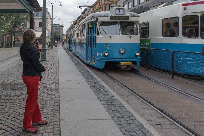 Spårvagn Dags att kliva på spårvagn till Botaniska trädgården.