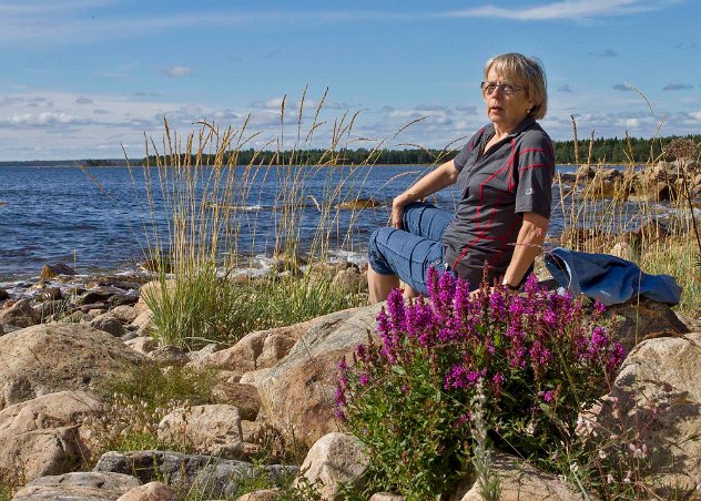 Kristina och strandfägring vid Gnarpskaten