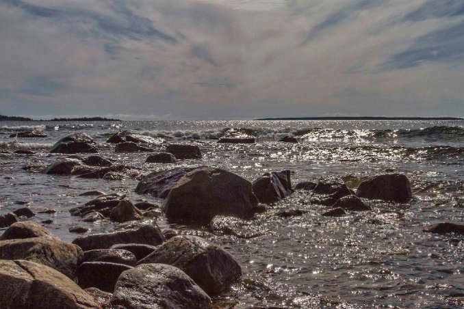 Stranden vid Gnarpskatens naturreservat