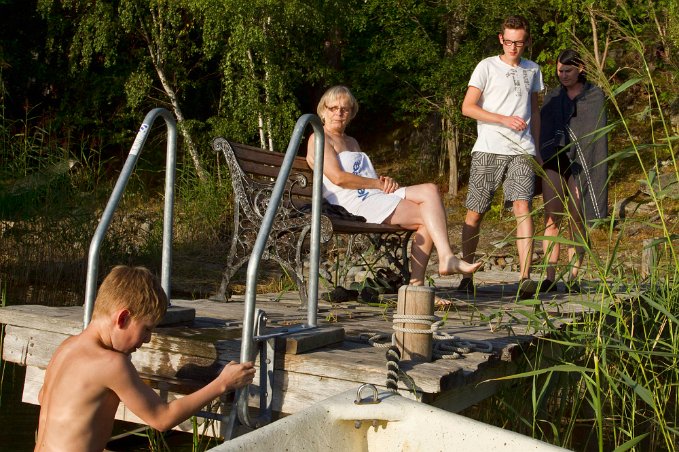 På badbryggan