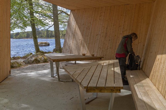 Åsnens nationalpark Vindskyddet vid sjön Åsnen.