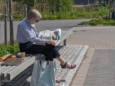 Laddstation Fikapaus under laddning vid Attervalls i Jönköping.