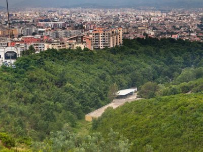 Tirana Stor bunker från kommunisttiden för stridsledning – numera konstmjuseum.