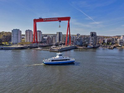 Eriksbergs-vy Vy från Stena Line i Göteborgs hamn.