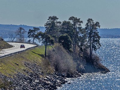 Vättern-vy Vättern plåtad från E 4:an.