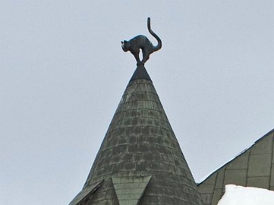 Katt på taket detalj