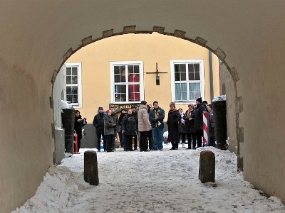 Utanför Svenskporten i Riga