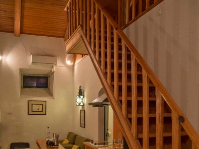Hotellvy i Alcochete Trappan upp till sovloftet
