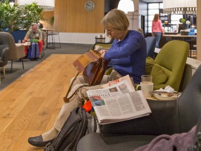 SAS-loungen på Arlanda Väntan i SAS-loungen på Arlanda