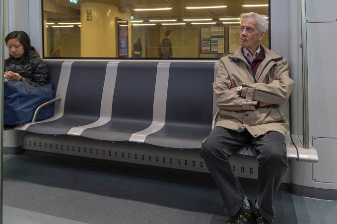 I tunnelbanan Arne i Metro från Centralstation