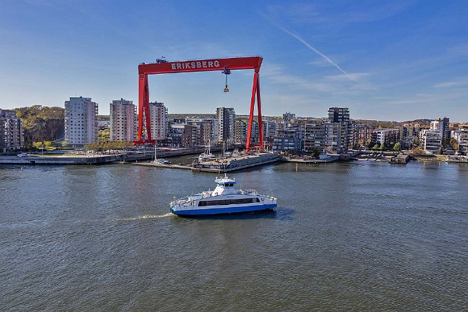 Eriksbergs-vy Vy från Stena Line i Göteborgs hamn.