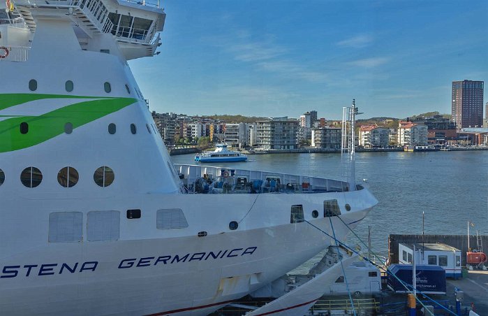 Färjan i Göteborgs hamn Stena Gemanica i Göteborgs hamn.