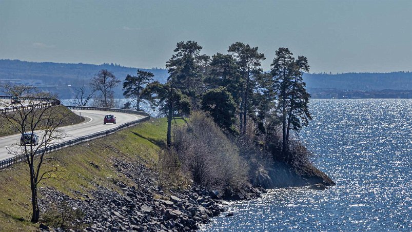 Vättern-vy Vättern plåtad från E 4:an.