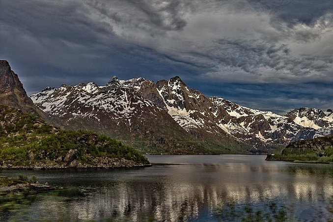 Slöverfjord Vägvy vid Slöverfjord på E10.